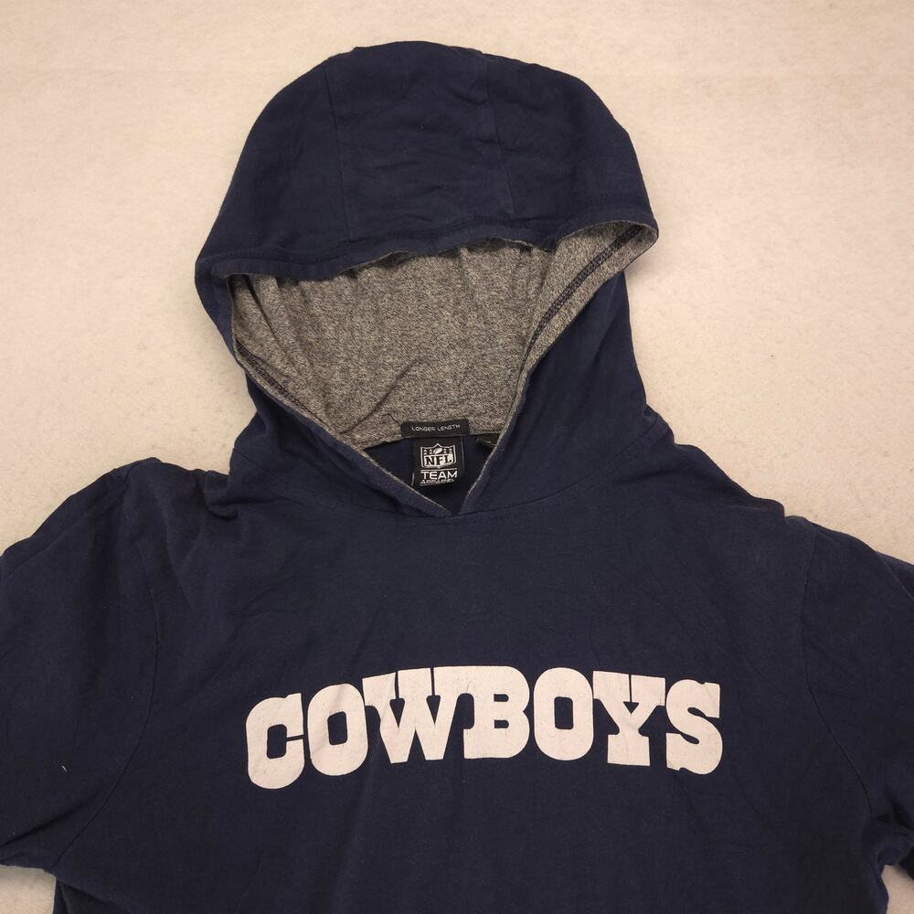 NFL Dallas Cowboys Long Sleeve Outdoor Hoodie Mens Size Medium M Navy Gray